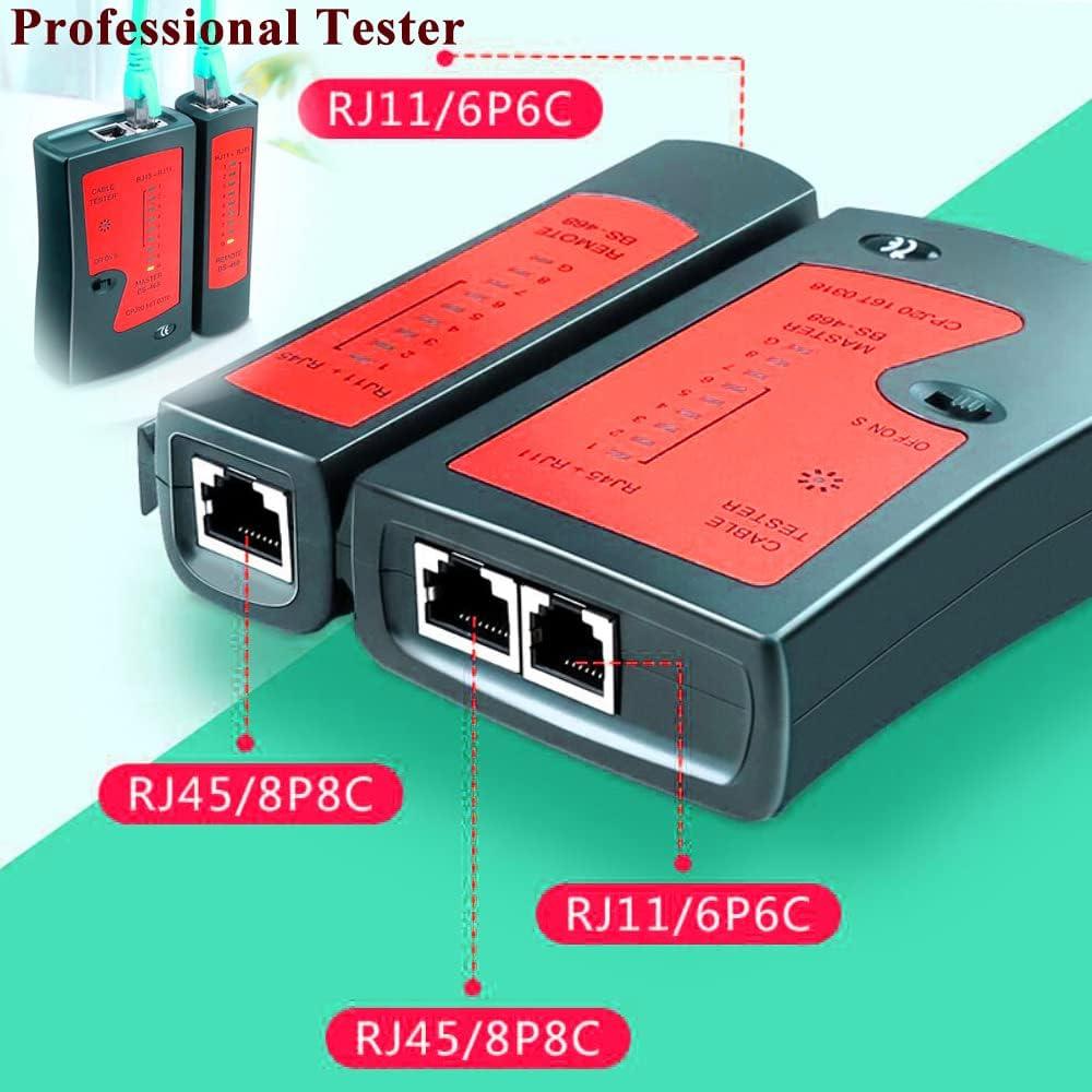 Herramienta de Crimpado RJ45 LEATBUY-TECH con 50 Conectores