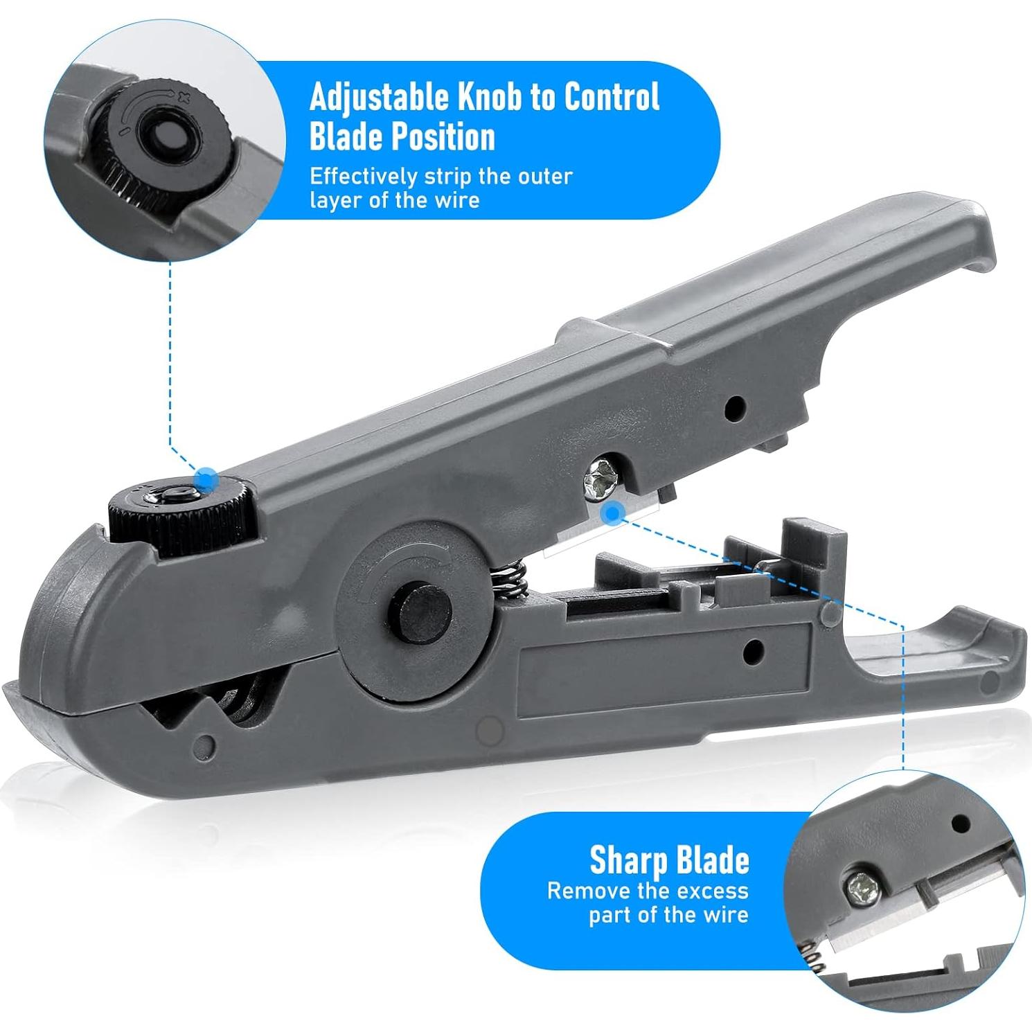 Kit de Herramientas de Crimpado RJ45 YWNEGWE 10 en 1 para Cat5/6