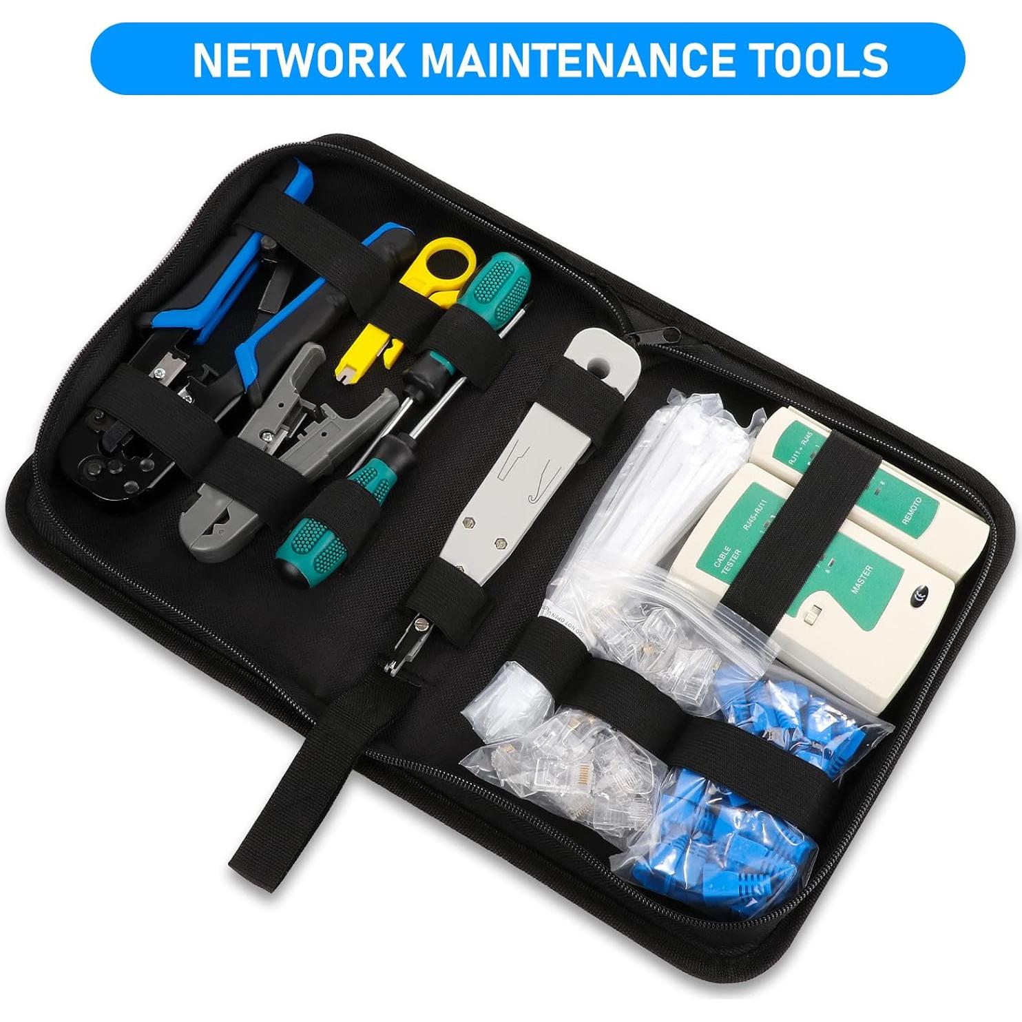 Kit de Herramientas de Crimpado RJ45 YWNEGWE 10 en 1 para Cat5/6