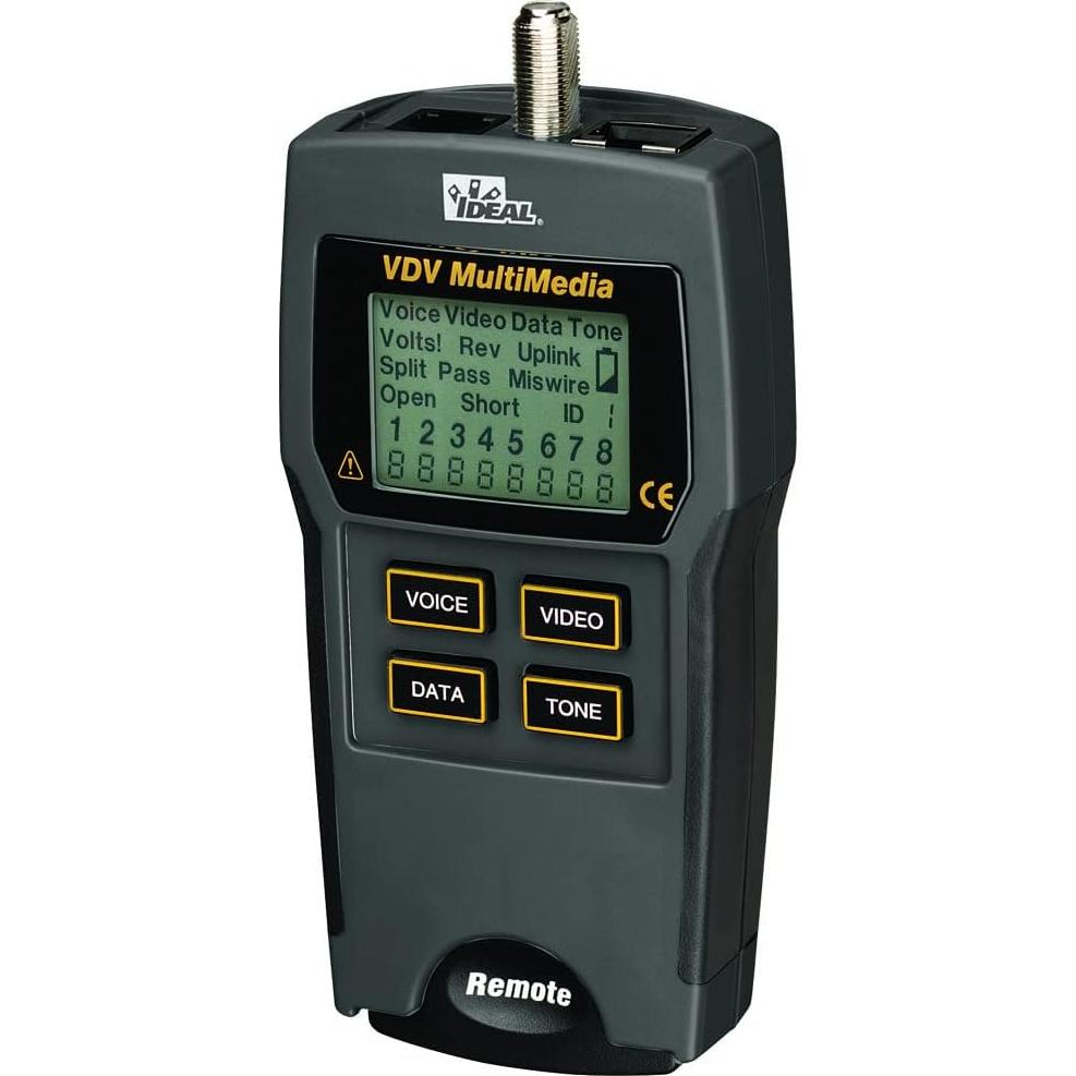 Probador de Cable VDV Multimedia Ideal 33-856 para Voz/Datos/Video