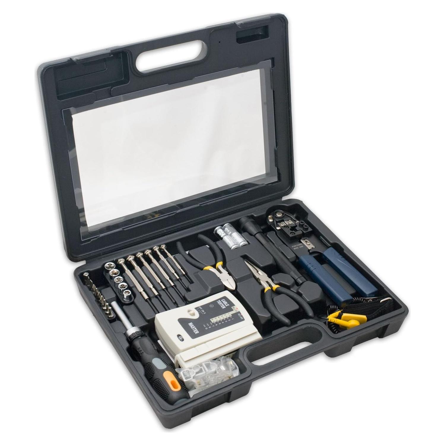 Kit de Herramientas de Red Syba 50 Piezas con Probador LAN