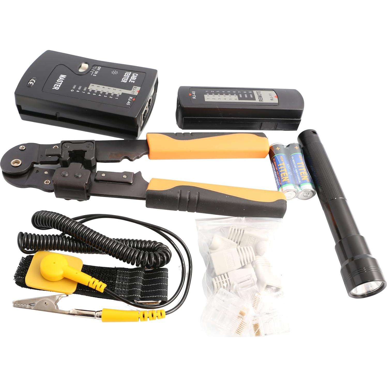 Kit de Herramientas de Red Syba 50 Piezas con Probador LAN