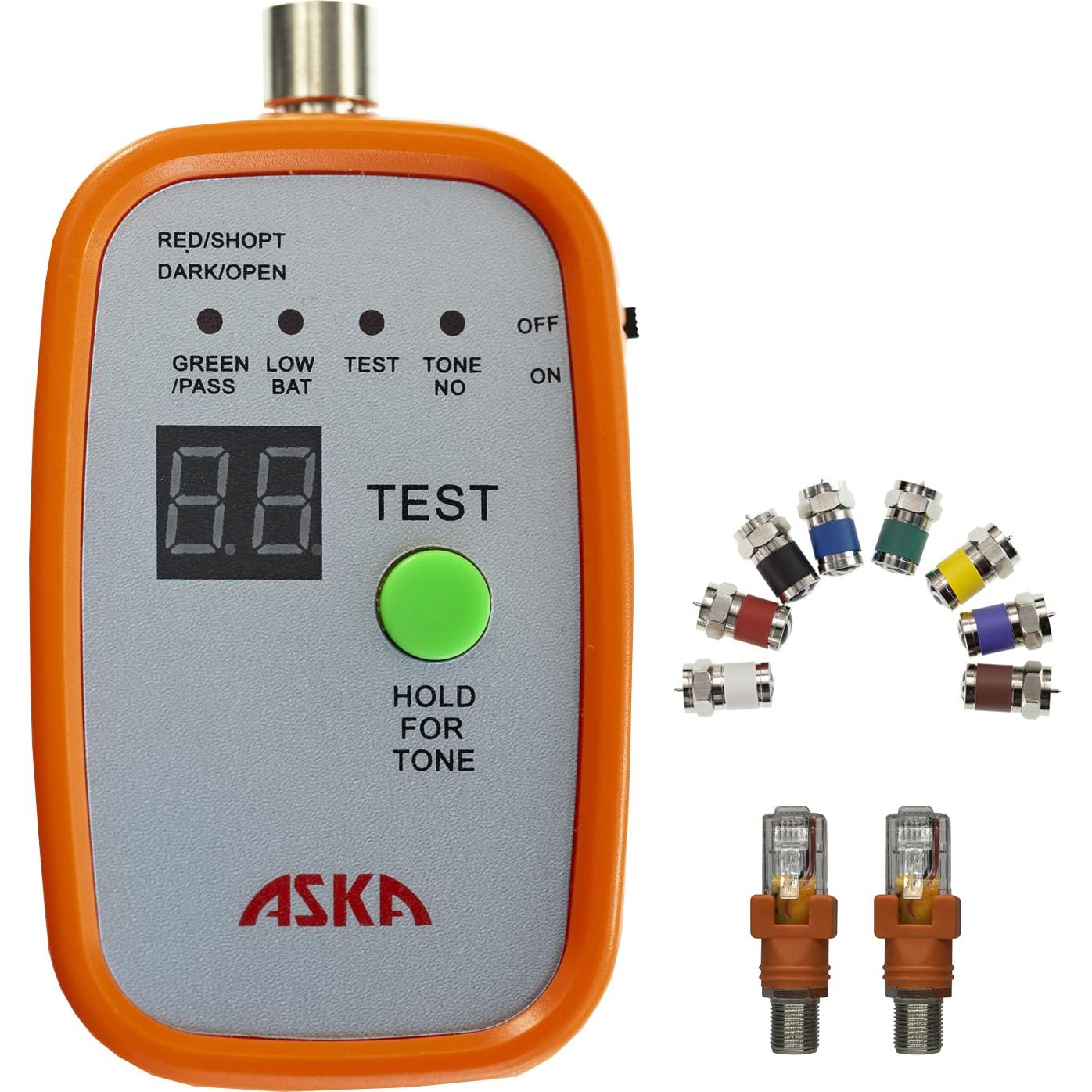 Localizador de Cable Coaxial 8 Vías ASKA CTR-8C con Adaptadores
