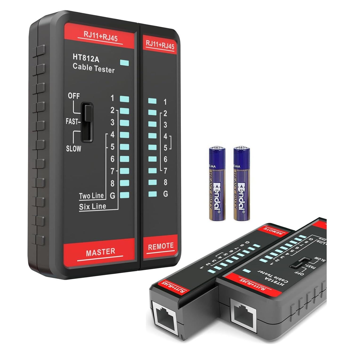 Probador de Cable de Red Intendvision RJ45 y RJ11 CAT5/CAT6