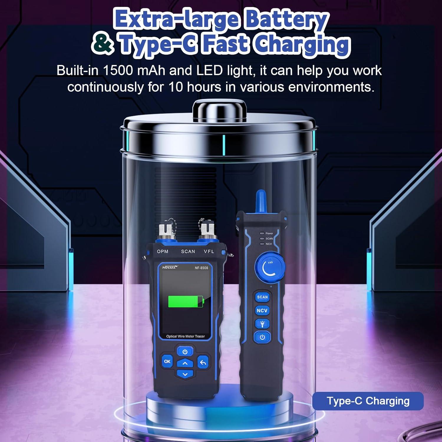 Probador de Cable de Red Bestechy NF-8508 con Medidor Óptico