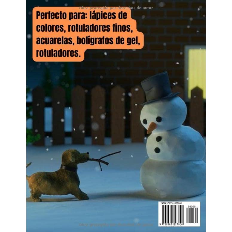 LIBRO PARA COLOREAR PARA ADOLESCENTES Y NIÑOS: 83 Imágenes navideñas grandes y divertidas (Spanish Edition)