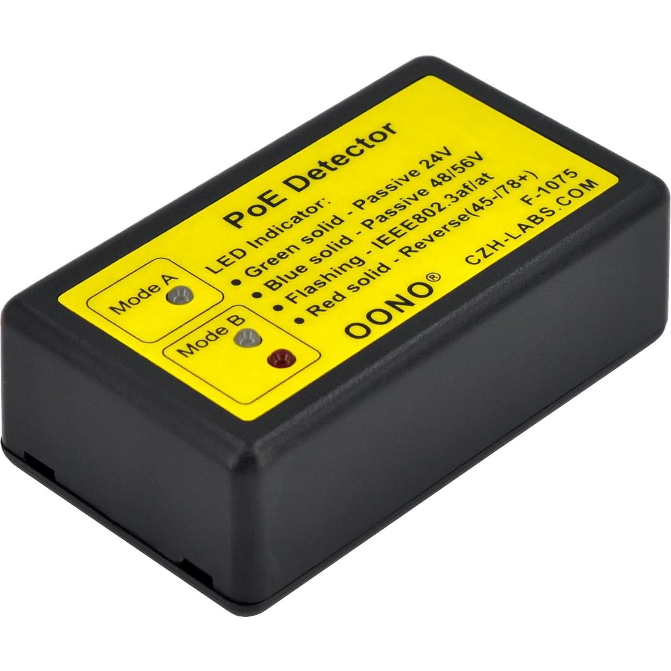 Detector PoE OONO F-1075 RJ45 Identificador 802.3af/at 24V/48V