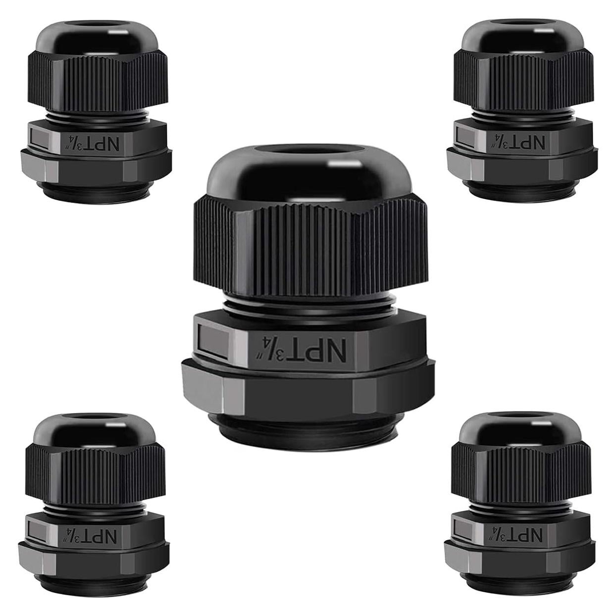 Cable Gland Otdorpatio 3/4" IP68 Impermeable 5 Pack