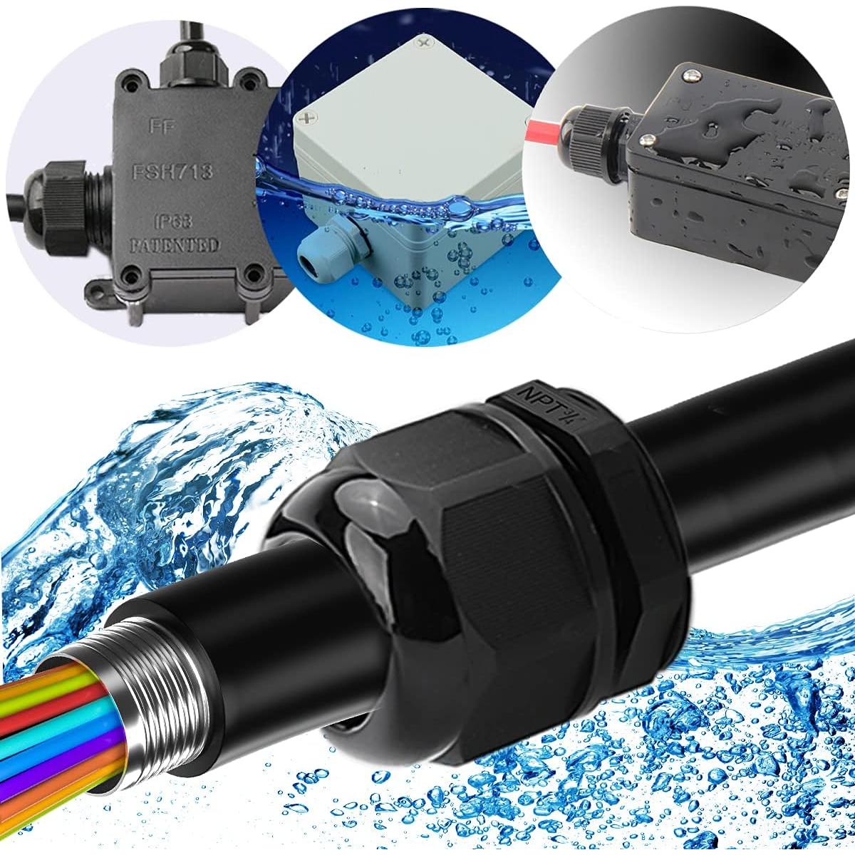 Cable Gland Otdorpatio 3/4" IP68 Impermeable 5 Pack