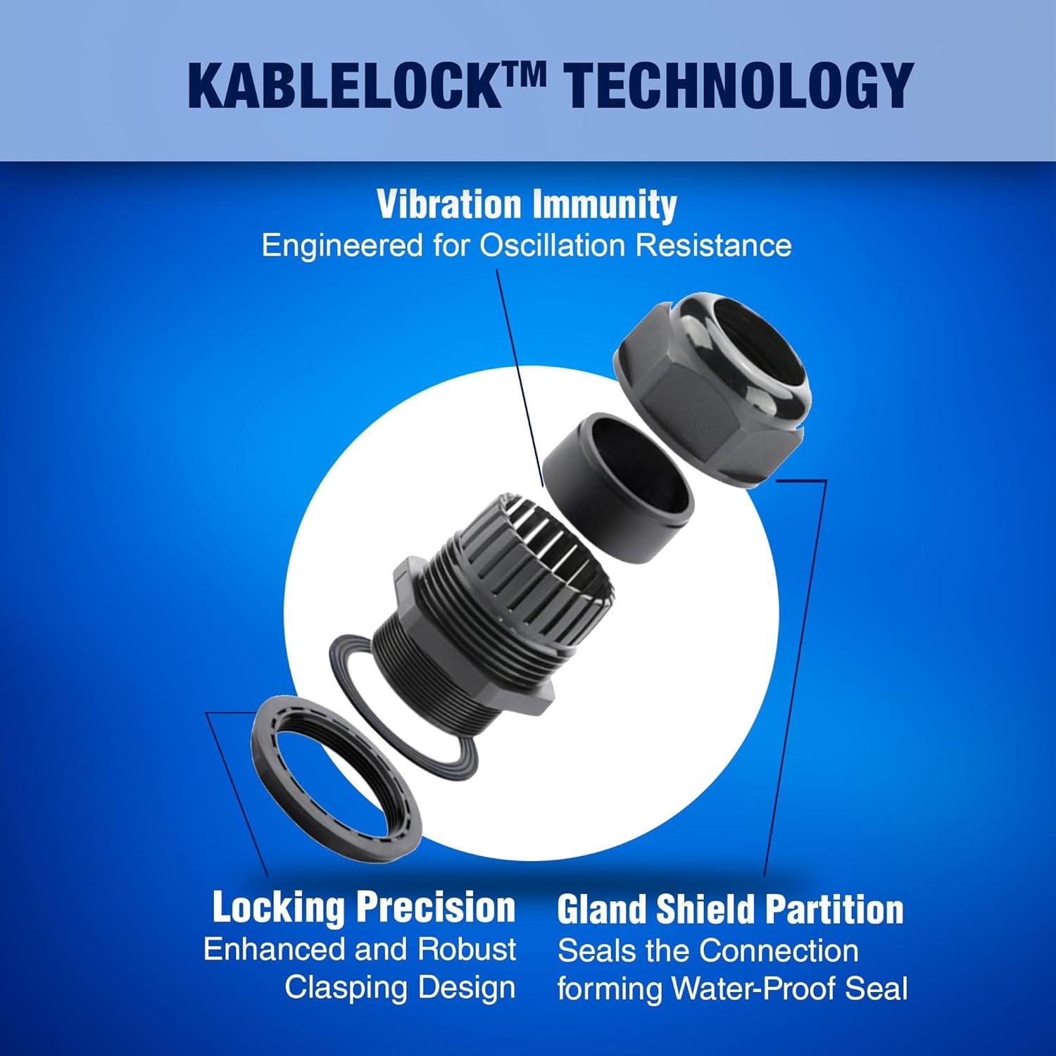 Kit 26 Garras de Cable PG Nuevo Age América Nylon IP68