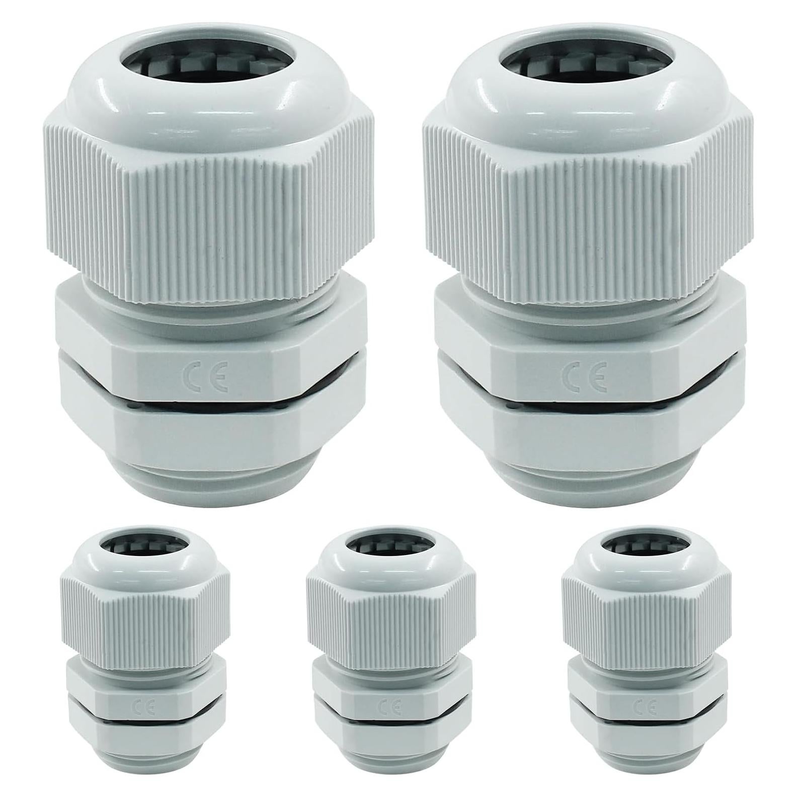 5 Conectores de Cable Impermeables NPT 3/4" PHITUODA Gris