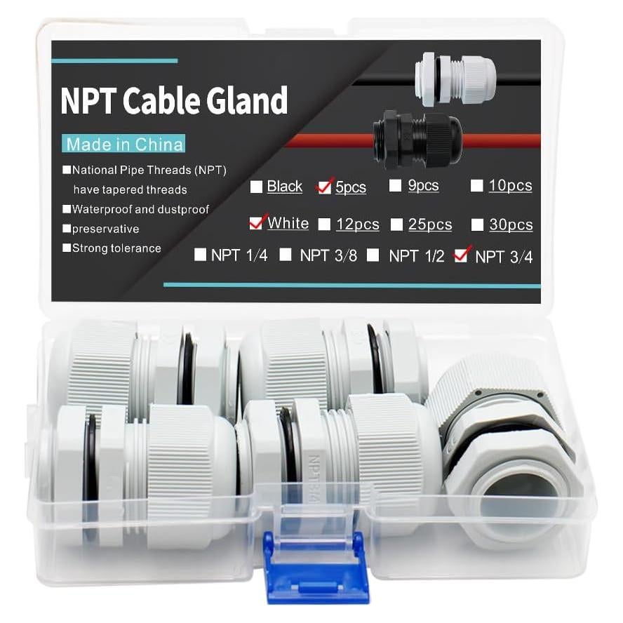 Cable de Alivio de Tensión YQMIGU NPT 3/4" 5PCS Impermeable