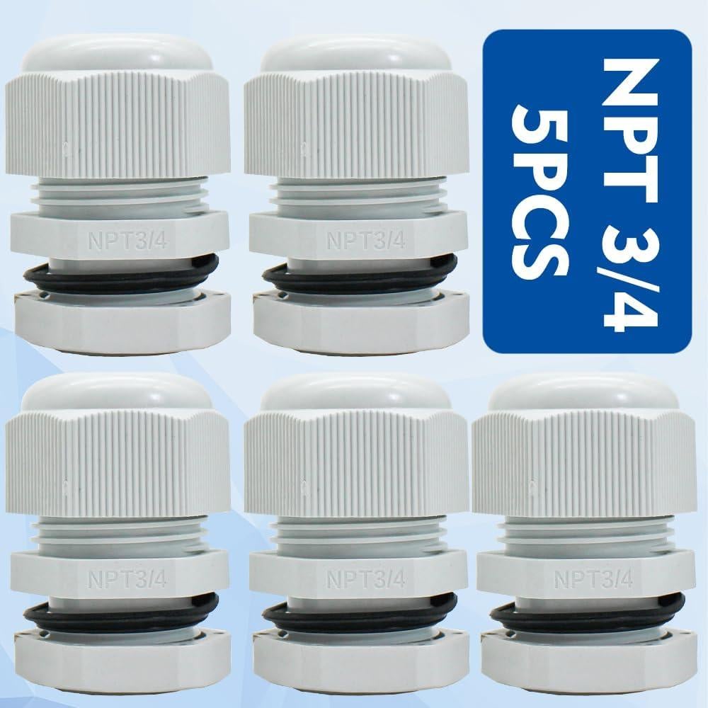 Cable de Alivio de Tensión YQMIGU NPT 3/4" 5PCS Impermeable