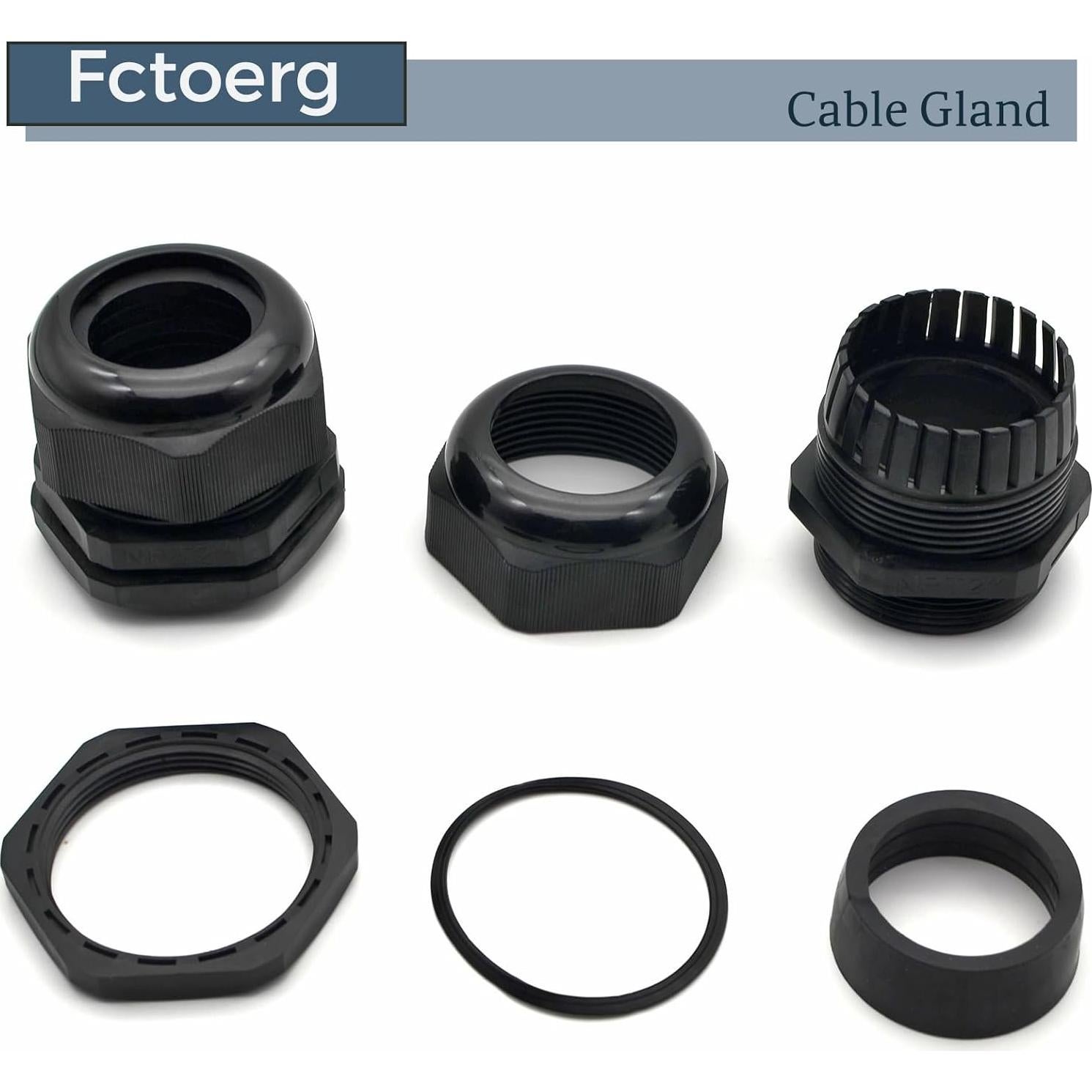 Entradas de Cable Impermeables Fctoerg NPT2 2-Pack IP68 28-40mm