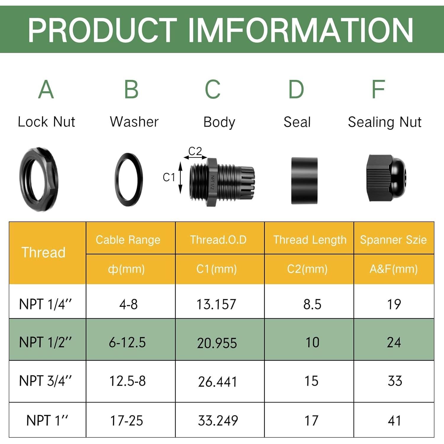 100 Abrazaderas de Cable Nylon Negro IP68 6-12mm Relaxweex