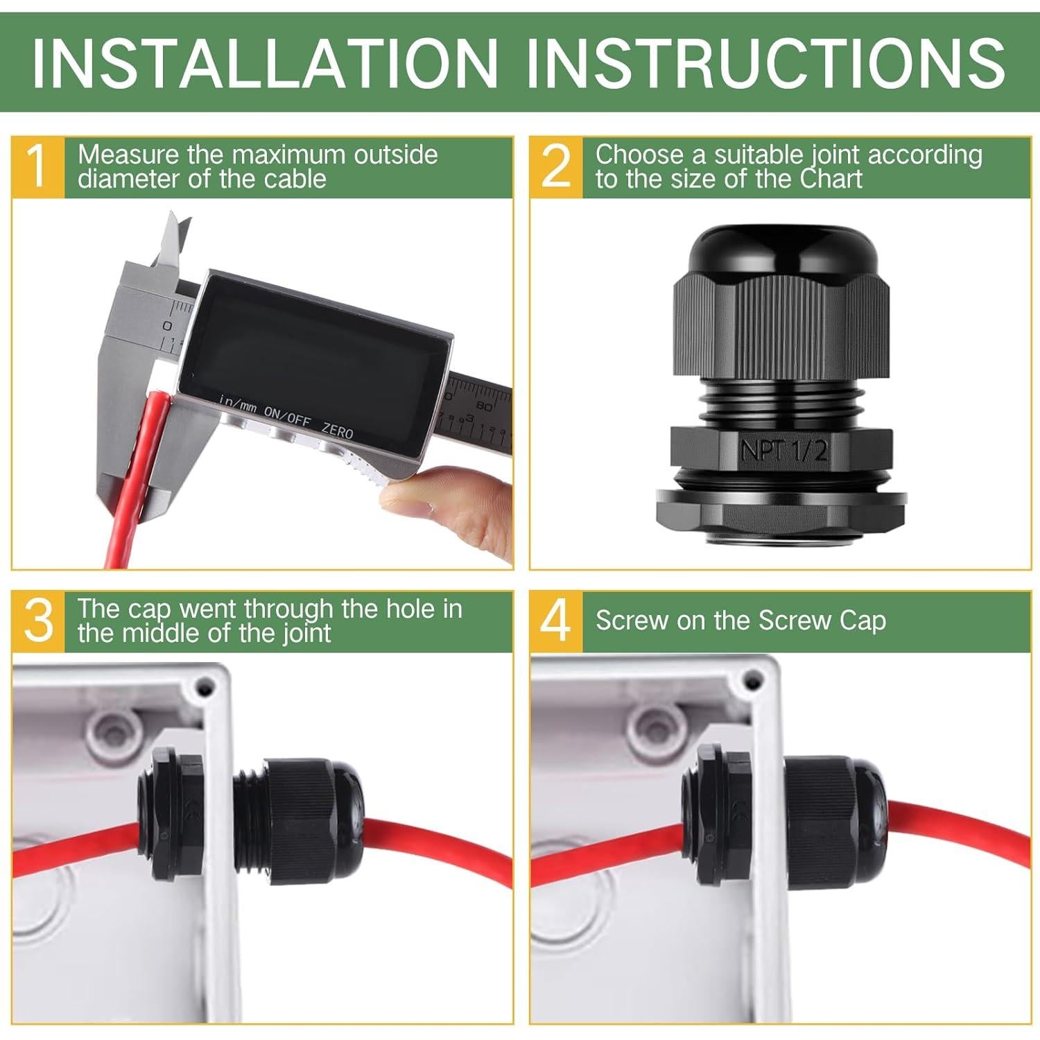 100 Abrazaderas de Cable Nylon Negro IP68 6-12mm Relaxweex