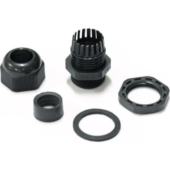 100 Conectores de Cable PG9 Impermeables Tusrai IP68 Negro