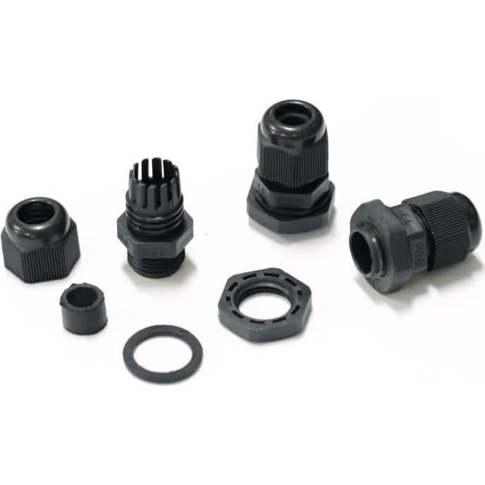 100 Conectores de Cable PG9 Impermeables Tusrai IP68 Negro