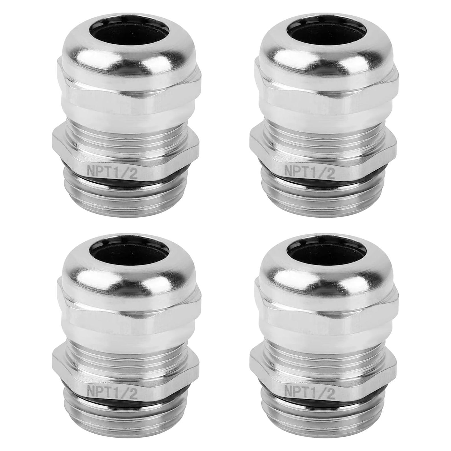 4 Piezas Cable Gland Impermeable IP68 QCG 1/2" NPT Cobre
