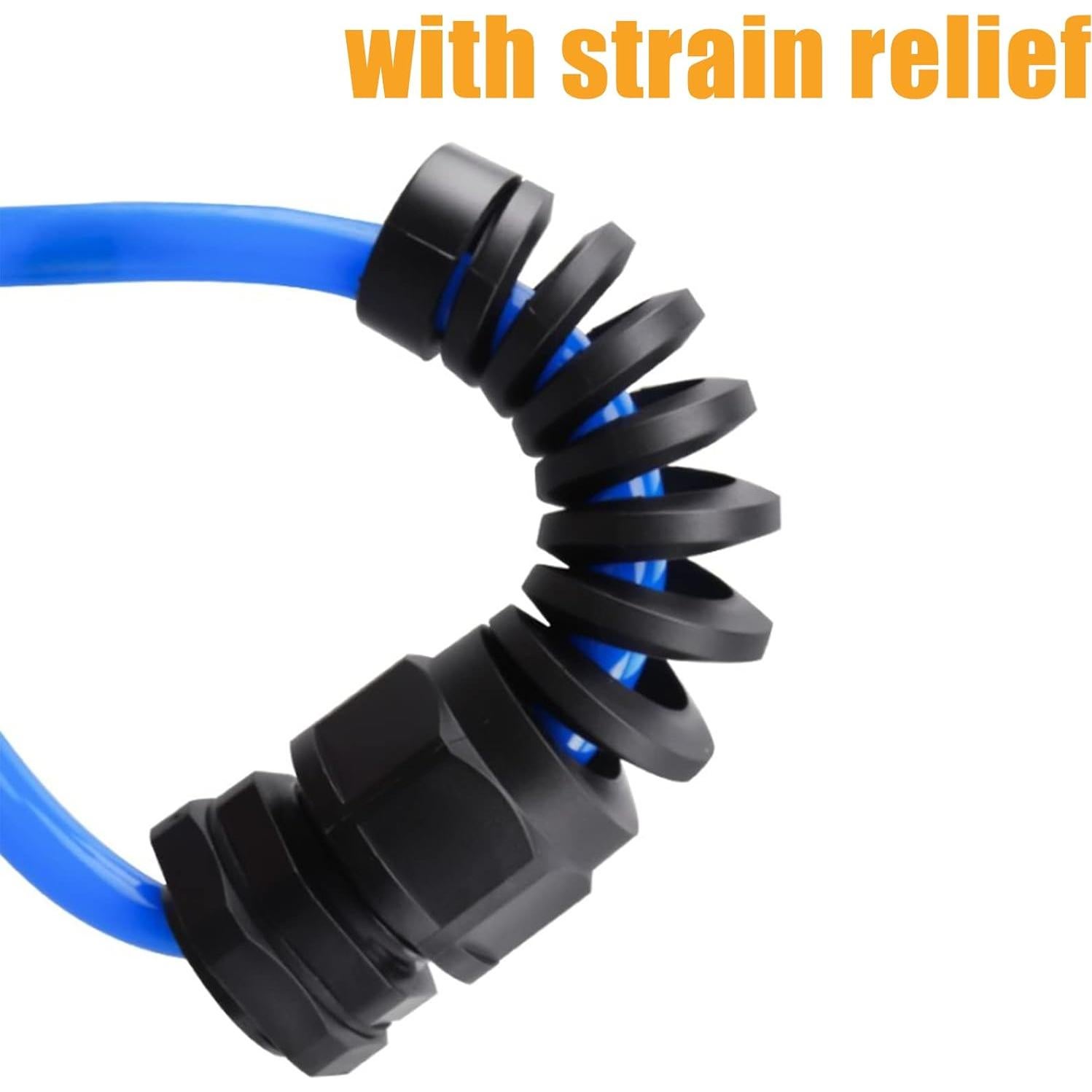 2 Pcs M20 Cable Gland Impermeable IP68 Rierdge Nylon 7-11mm