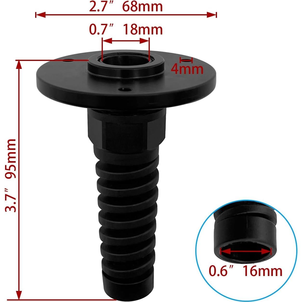 ISURE MARINE 2Pcs Cable Gland PG16 Aluminio IP68 10-14mm