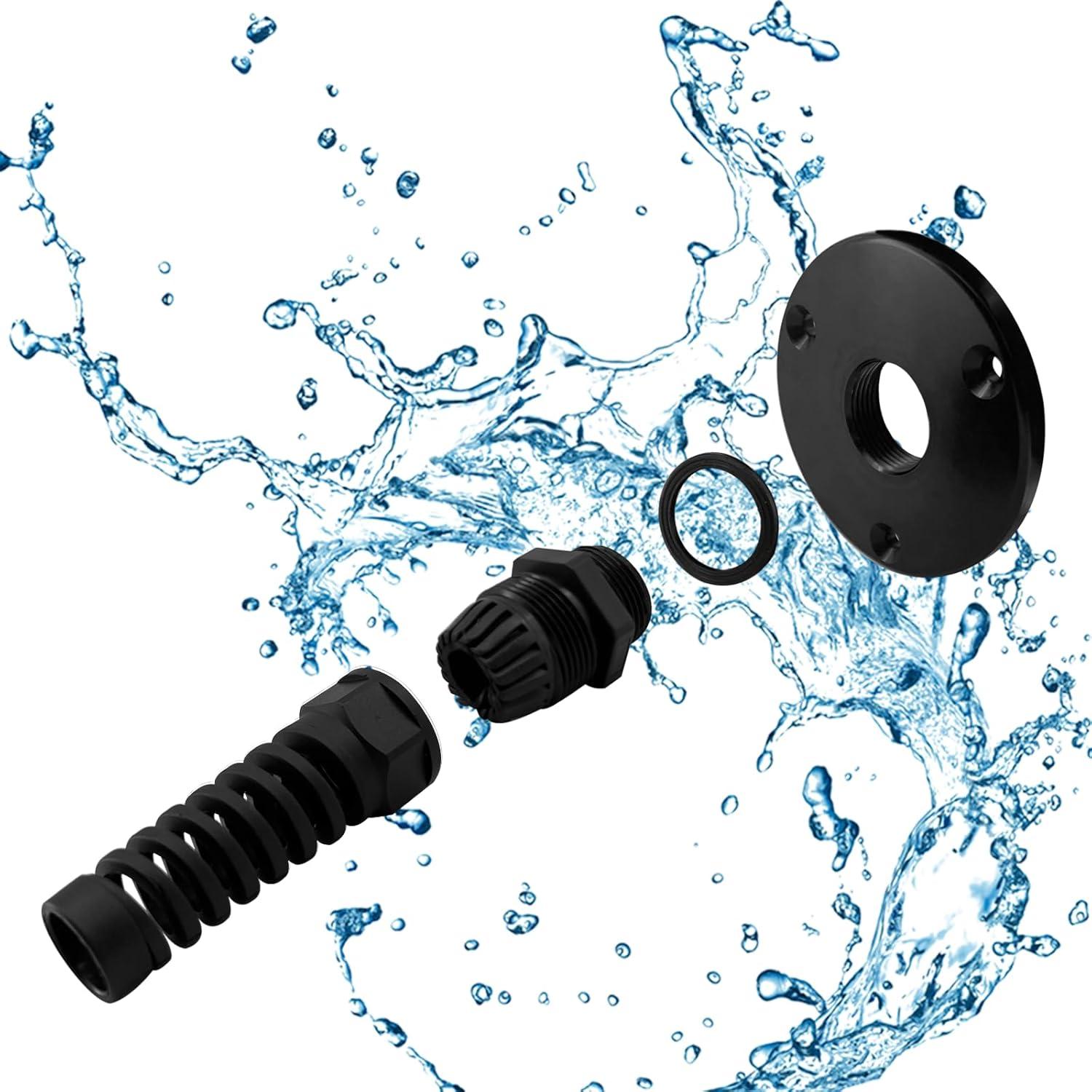 ISURE MARINE 2Pcs Cable Gland PG16 Aluminio IP68 10-14mm