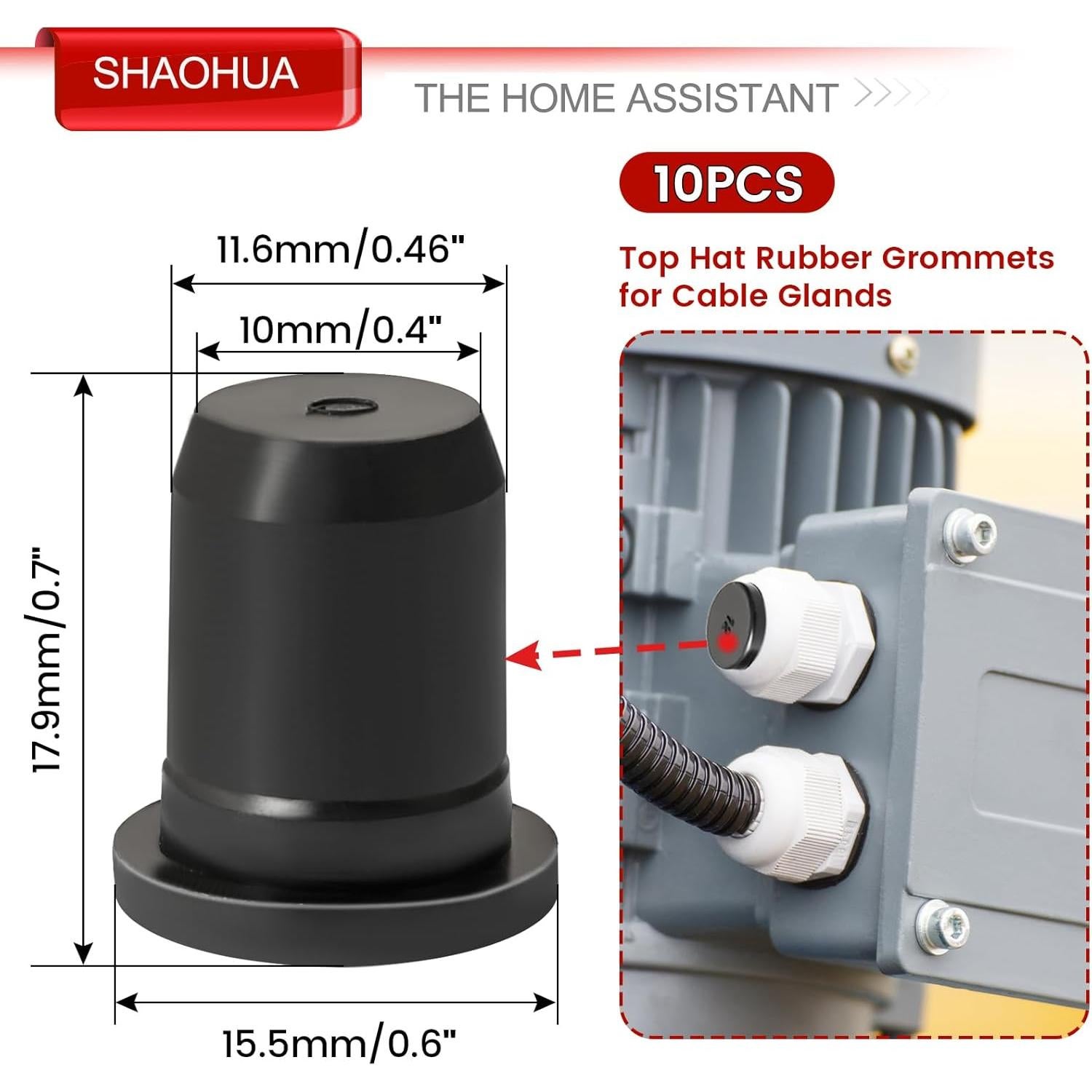Paquete 20 Glands de Cable NPT 12mm IP68 + 10 Grommets Goma