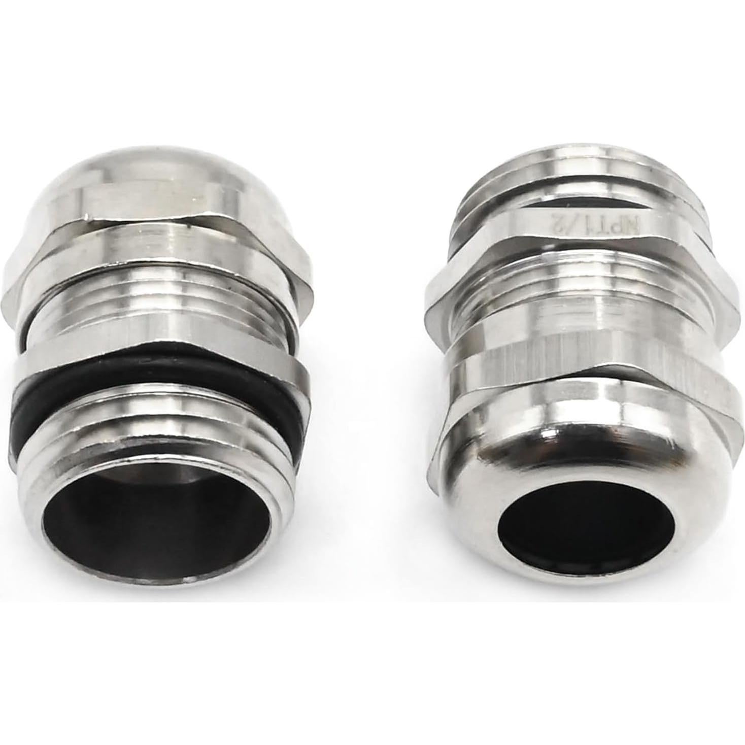 4 Piezas Conector Impermeable NPT 1/2" ZUDKSUY Cobre Niquelado