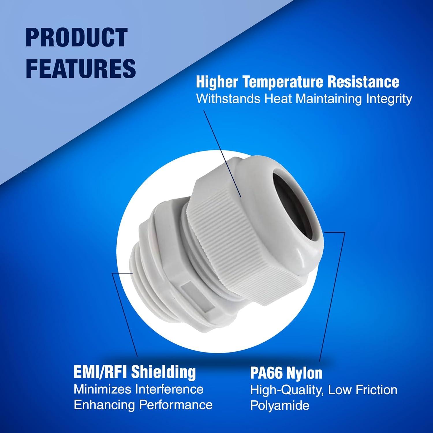 Kit 25 Pasacables NPT New Age America KableLock IP68 Gris