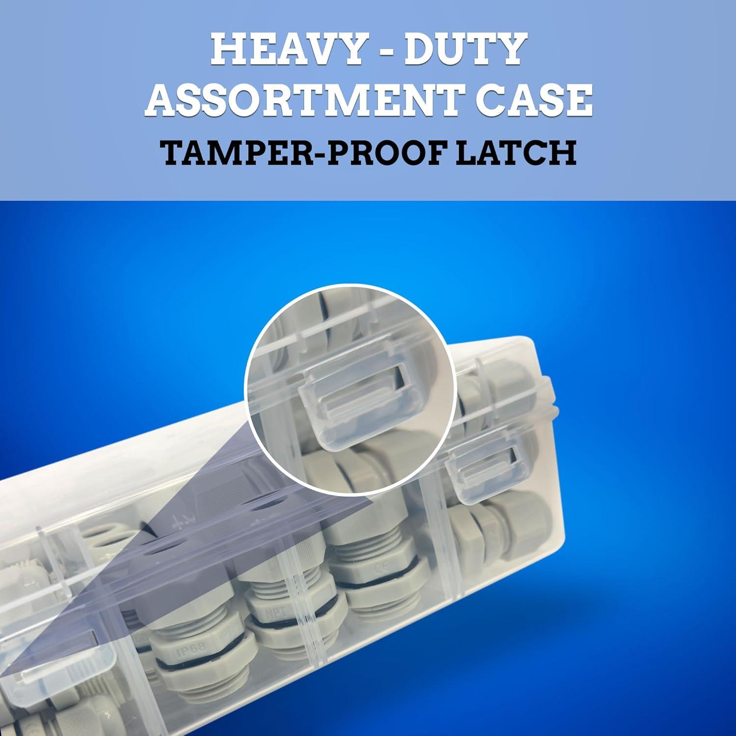 Kit 25 Pasacables NPT New Age America KableLock IP68 Gris