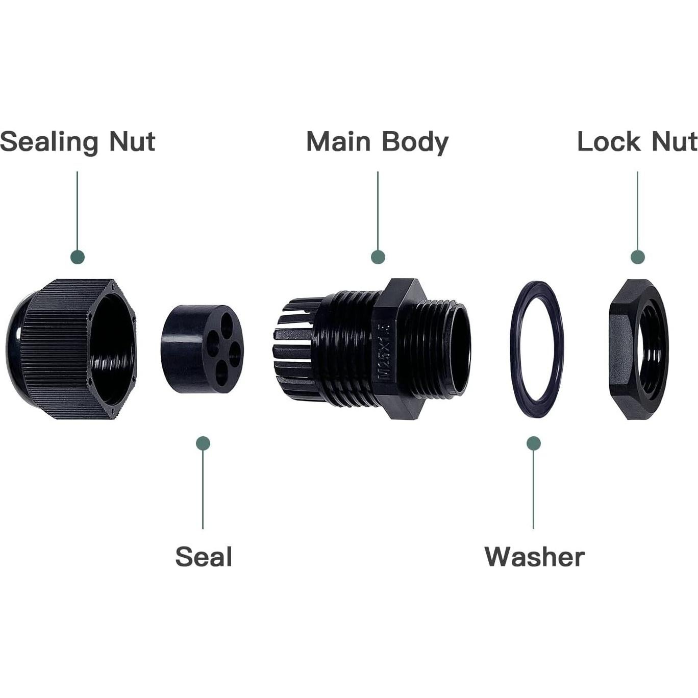 Entradas de cable nylon GOLBONG 3 agujeros IP67 a prueba de agua