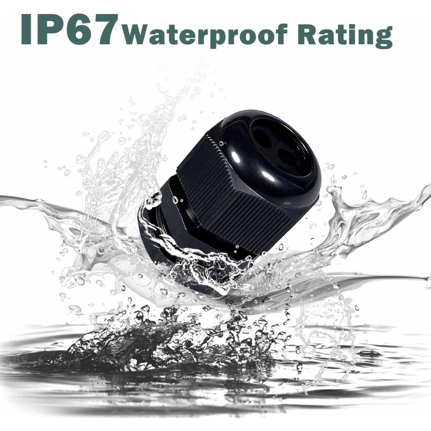 Entradas de cable nylon GOLBONG 3 agujeros IP67 a prueba de agua