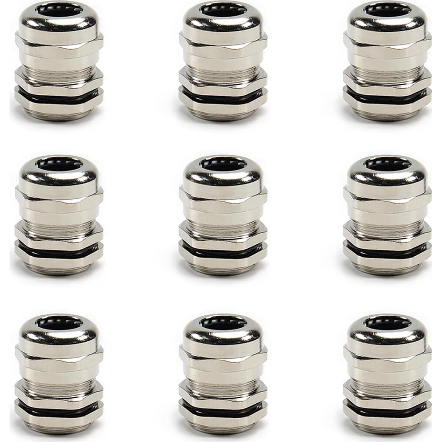 Conectores de Cable M20 Fielect 10 Piezas Metal A Prueba de Agua