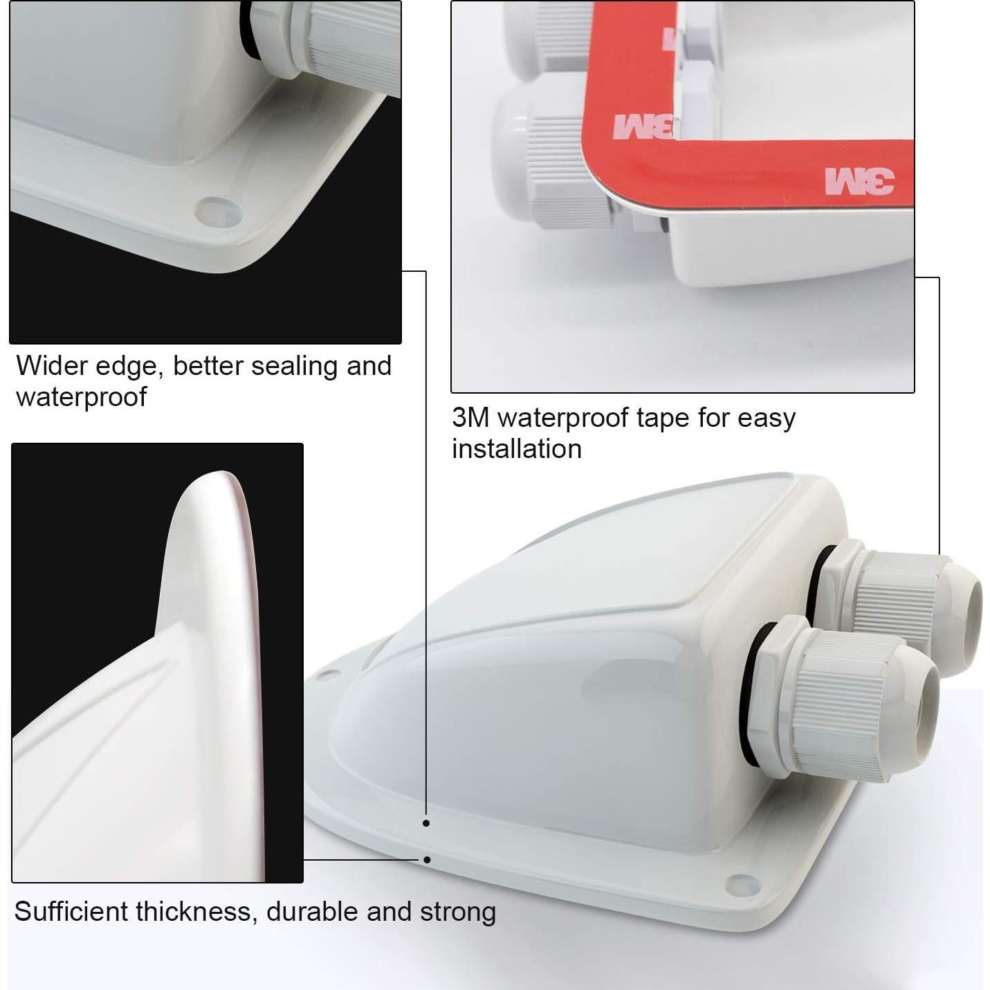 Entrada de Cable Solar Haoguo Impermeable 2mm² a 6mm² - Negro