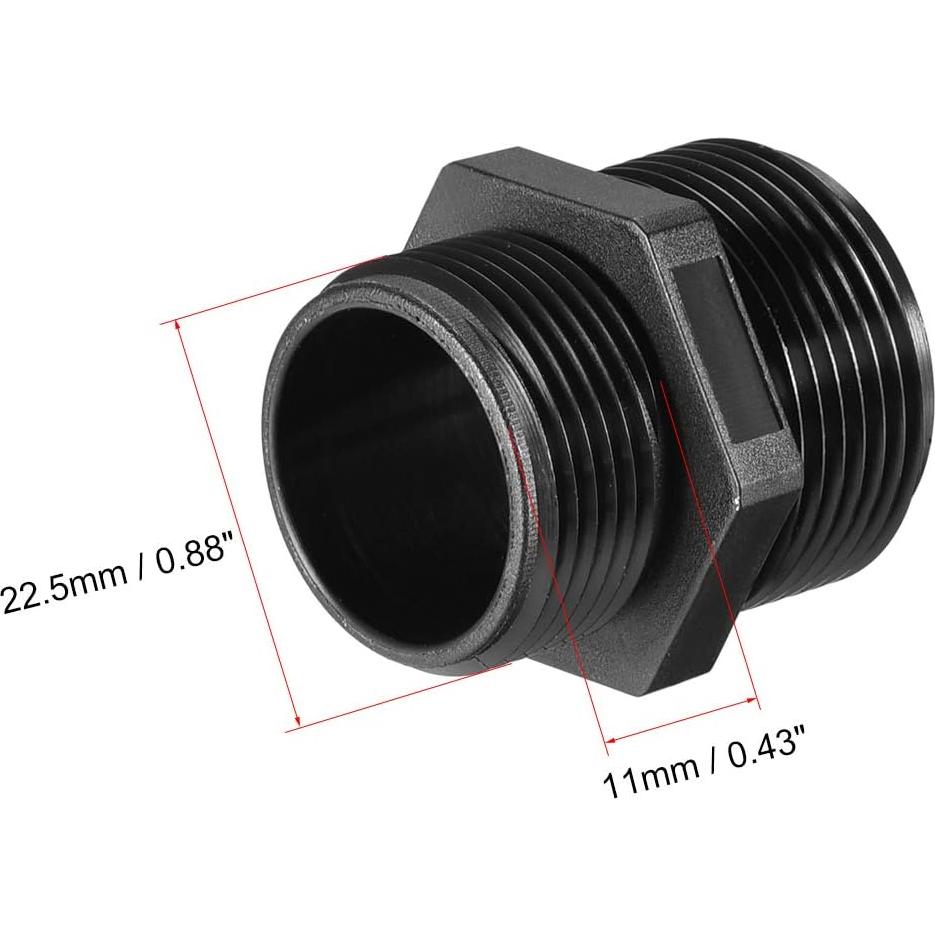 Conector PG16 uxcell 2 Agujeros Impermeable IP68 Nylon 4.3-6.1mm