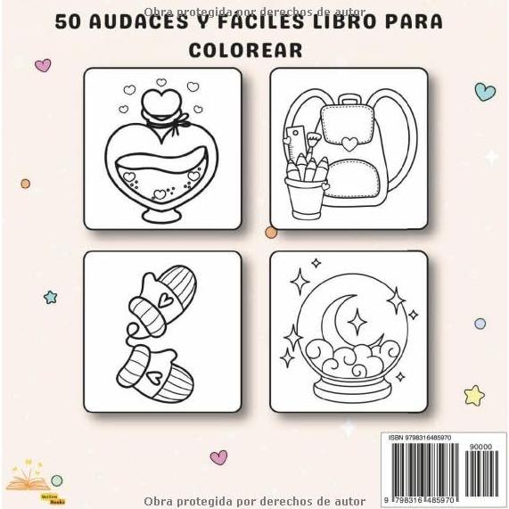 Alivio del estrés: Libro para colorear fácil y atrevido para adultos, adolescentes y niños (Spanish Edition)