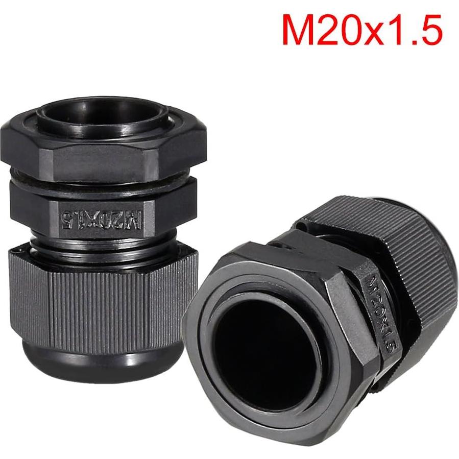 Conectores M20x1.5 uxcell 4 Pcs Impermeables para Cable 6-12mm