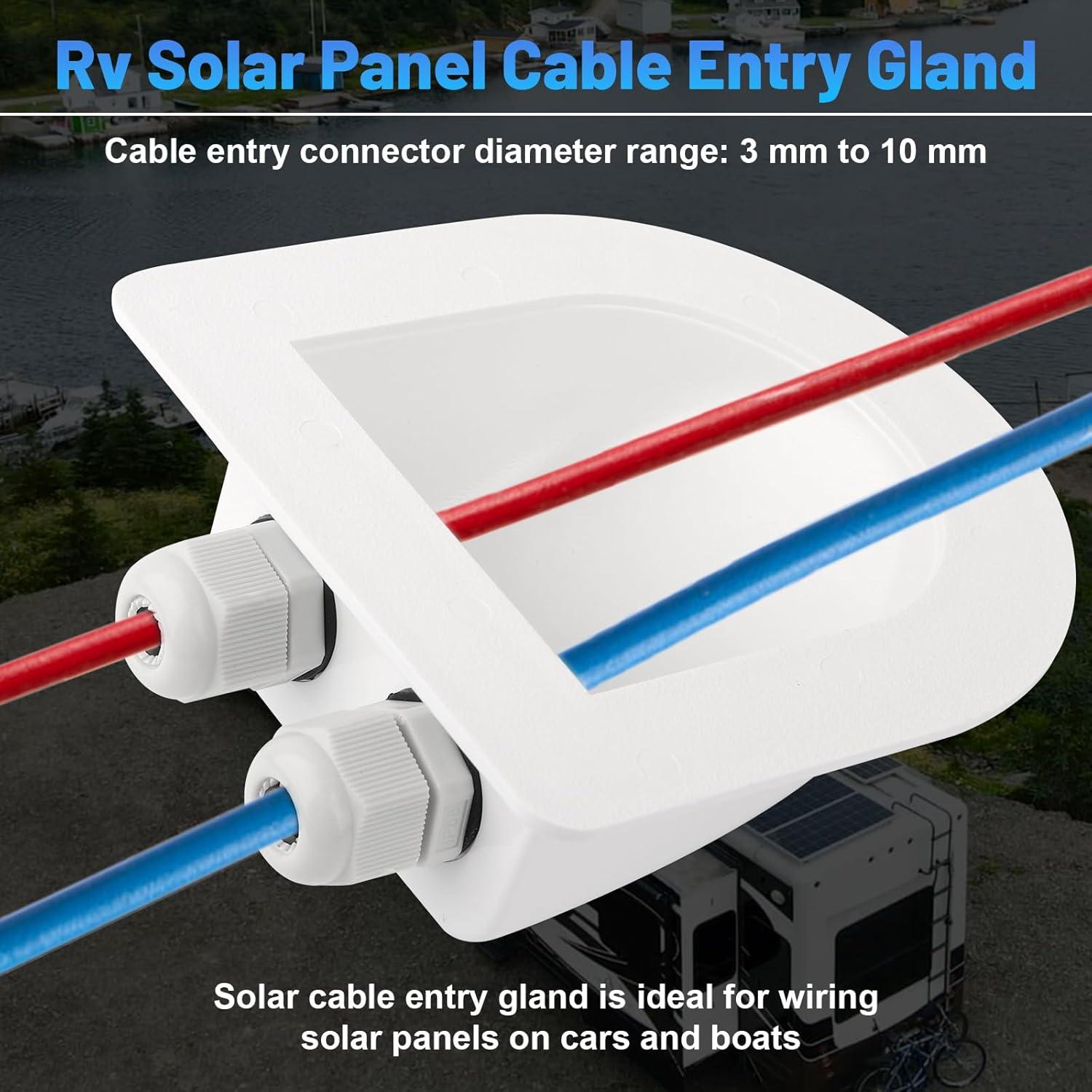 Entrada de Cable Solar Impermeable EINDER IP68 2 Pcs 10.9x9.8 cm