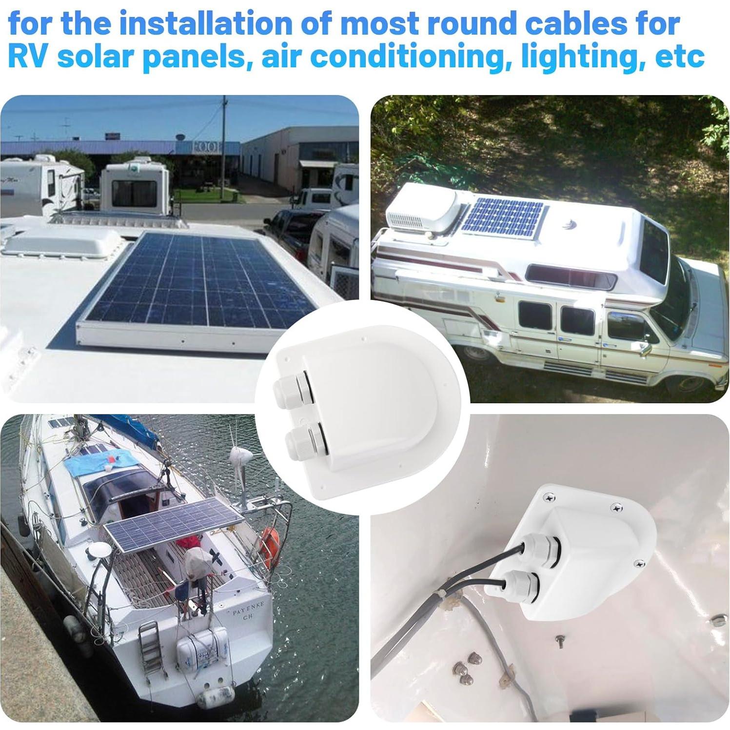 Entrada de Cable Solar Impermeable EINDER IP68 2 Pcs 10.9x9.8 cm