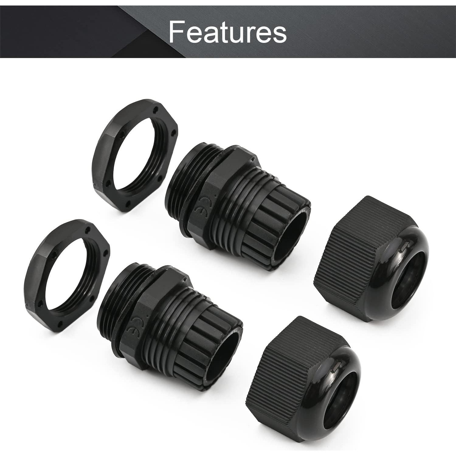 Conectores Ajustables Fielect PG21 5Pcs A Prueba de Agua 16-21mm