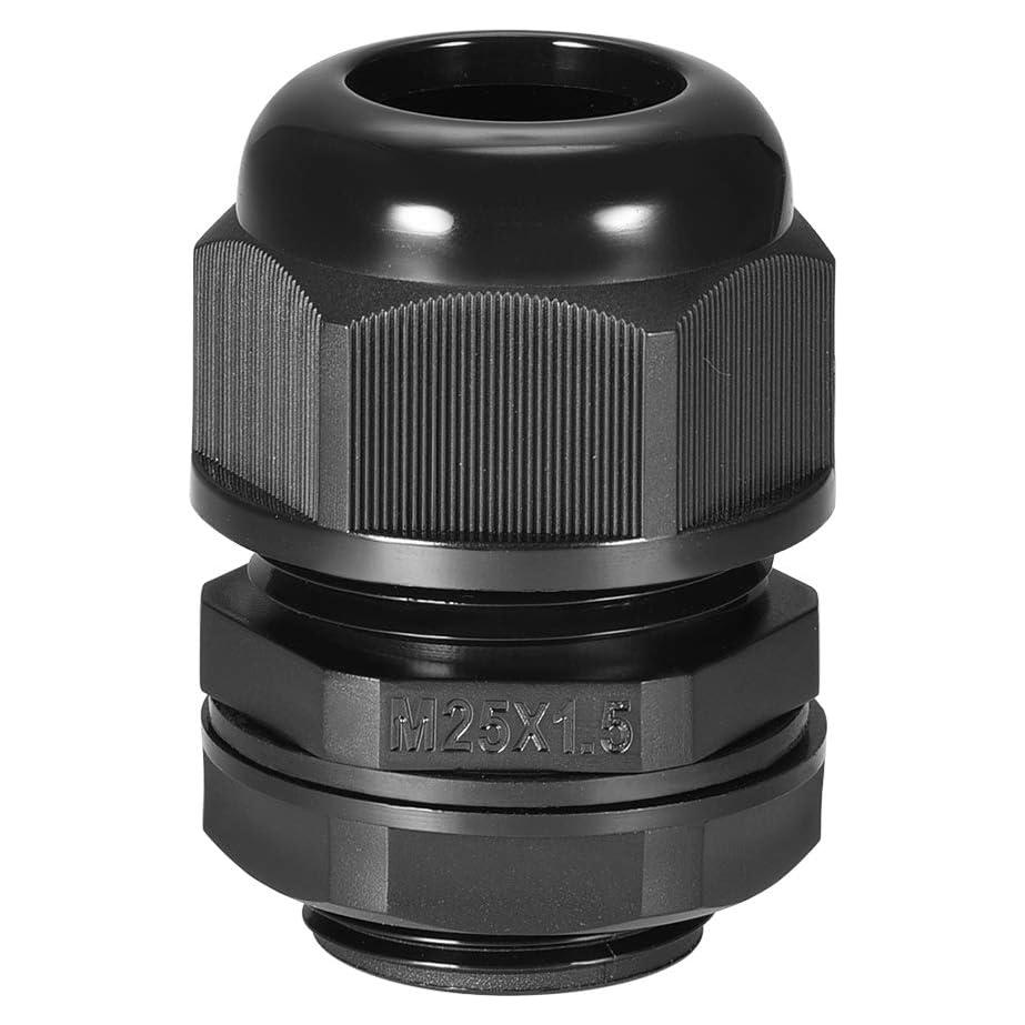 Conector Rosca M25 uxcell Impermeable IP68 2 Agujeros 6.4-8.7mm