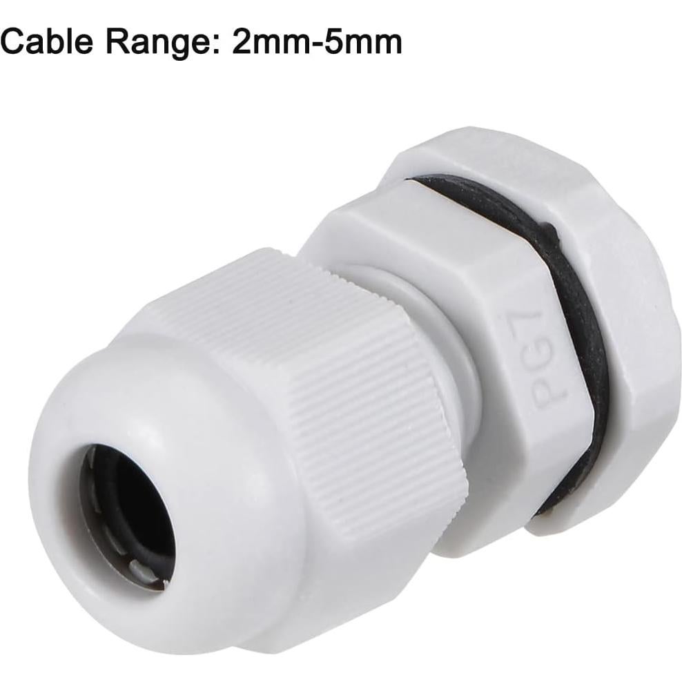 10 Piezas Conectores PG7 Nylon Impermeables uxcell 2-5mm