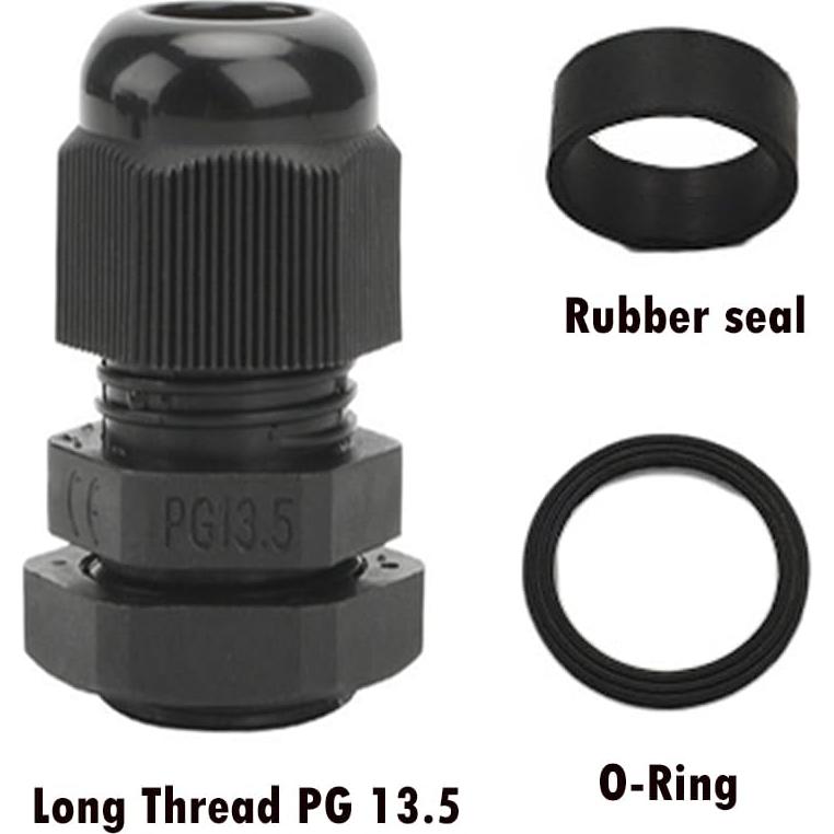 Conector de Cable PG 13.5 Nylon Impermeable IP68 10PCS