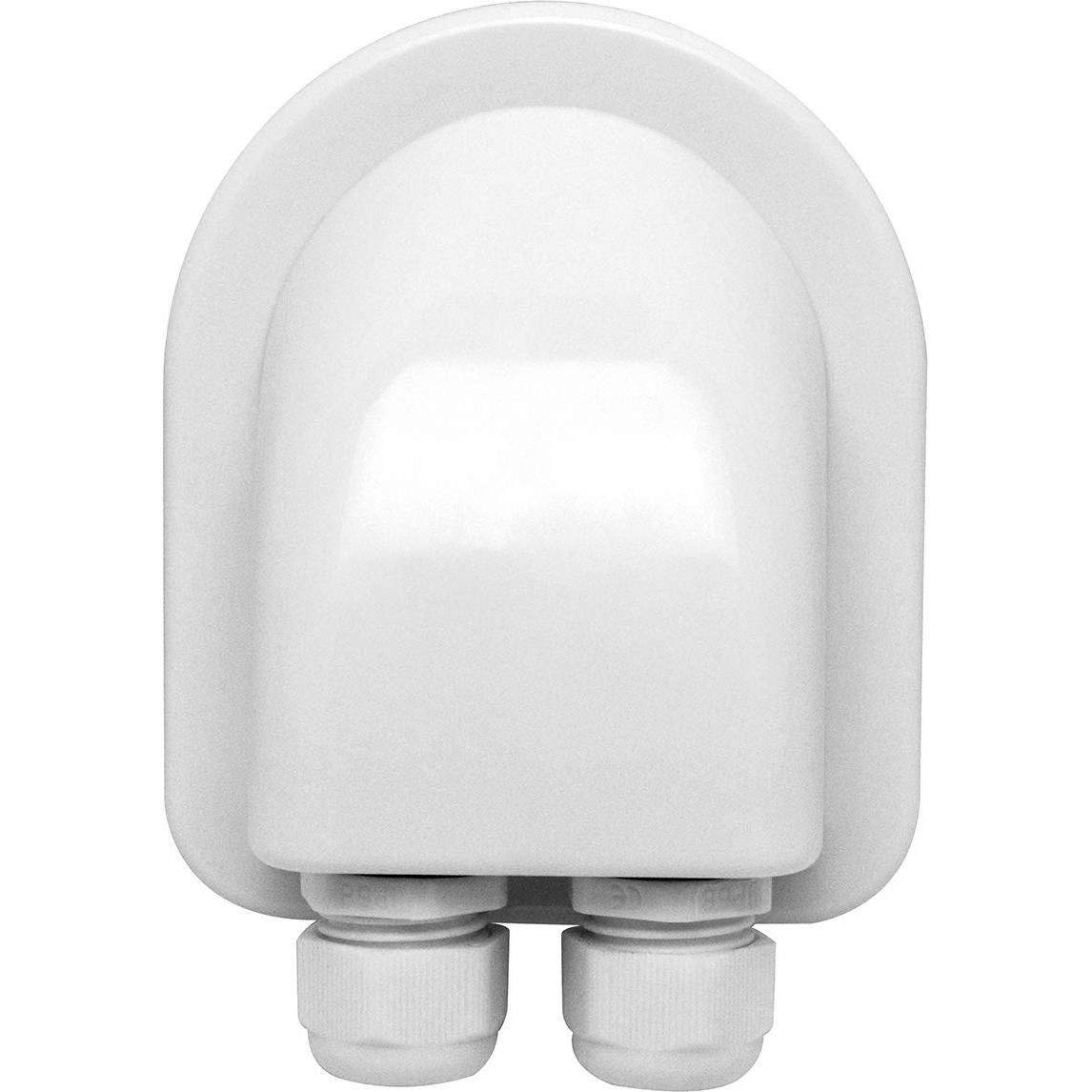 QWORK Doble Entrada de Cable IP68 Impermeable 2 Pcs Blanco