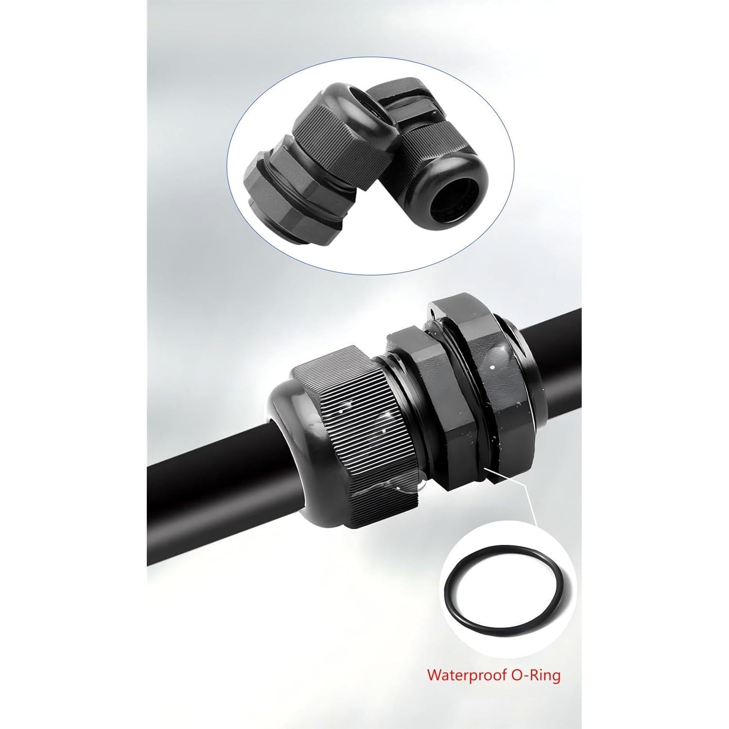 Kit de Pasacables Impermeable 72 Piezas MTDELE IP68 Nylon PA66