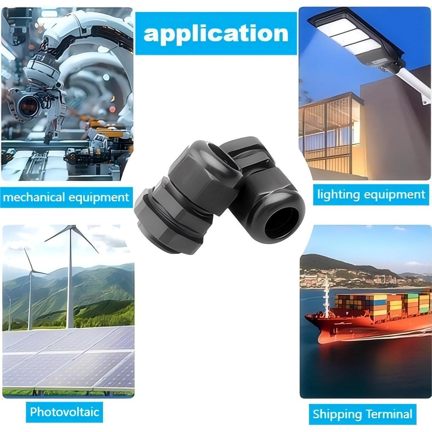 Kit de Pasacables Impermeable 72 Piezas MTDELE IP68 Nylon PA66