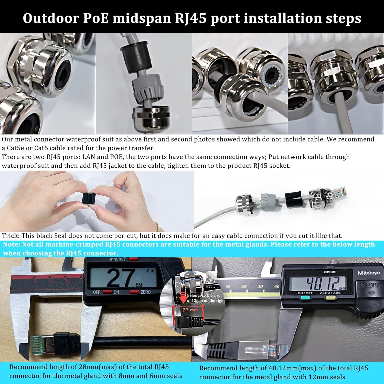 Gland de Cable Impermeable PROCET IP68 6-12mm con Conectores