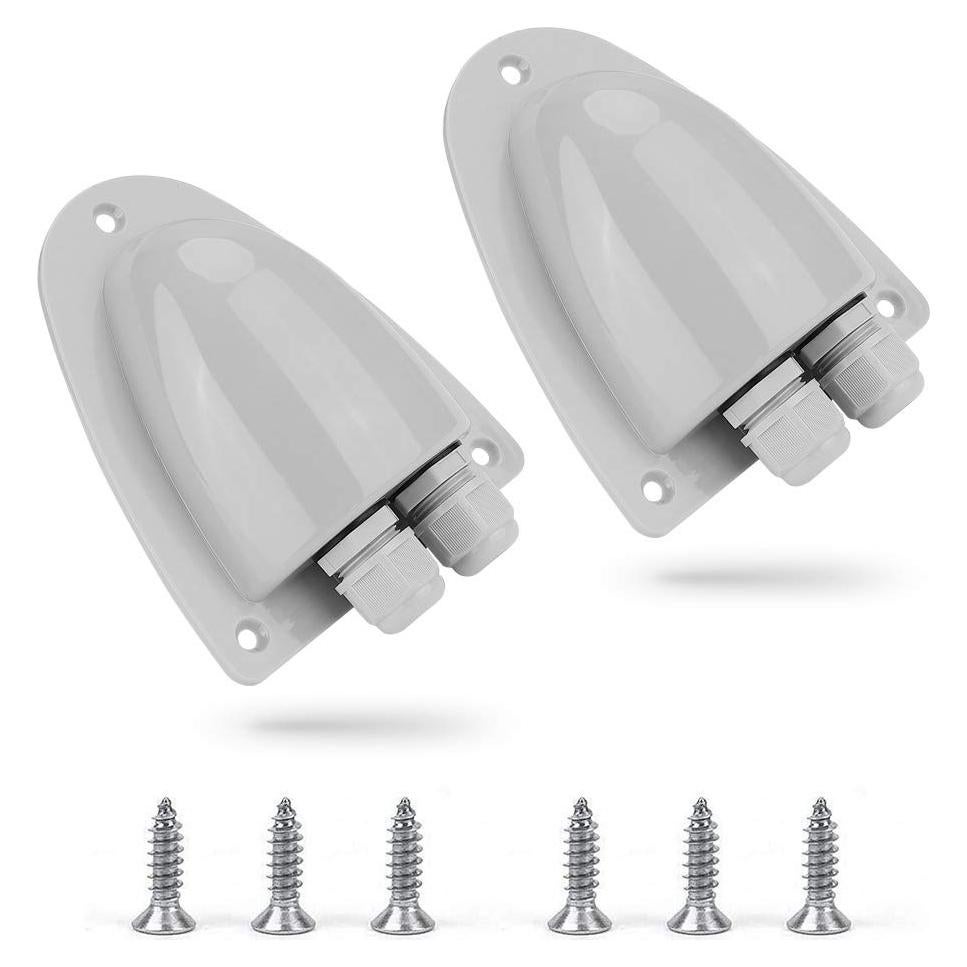 Caja de Entrada de Cable Doble Solar BougeRV ABS Impermeable