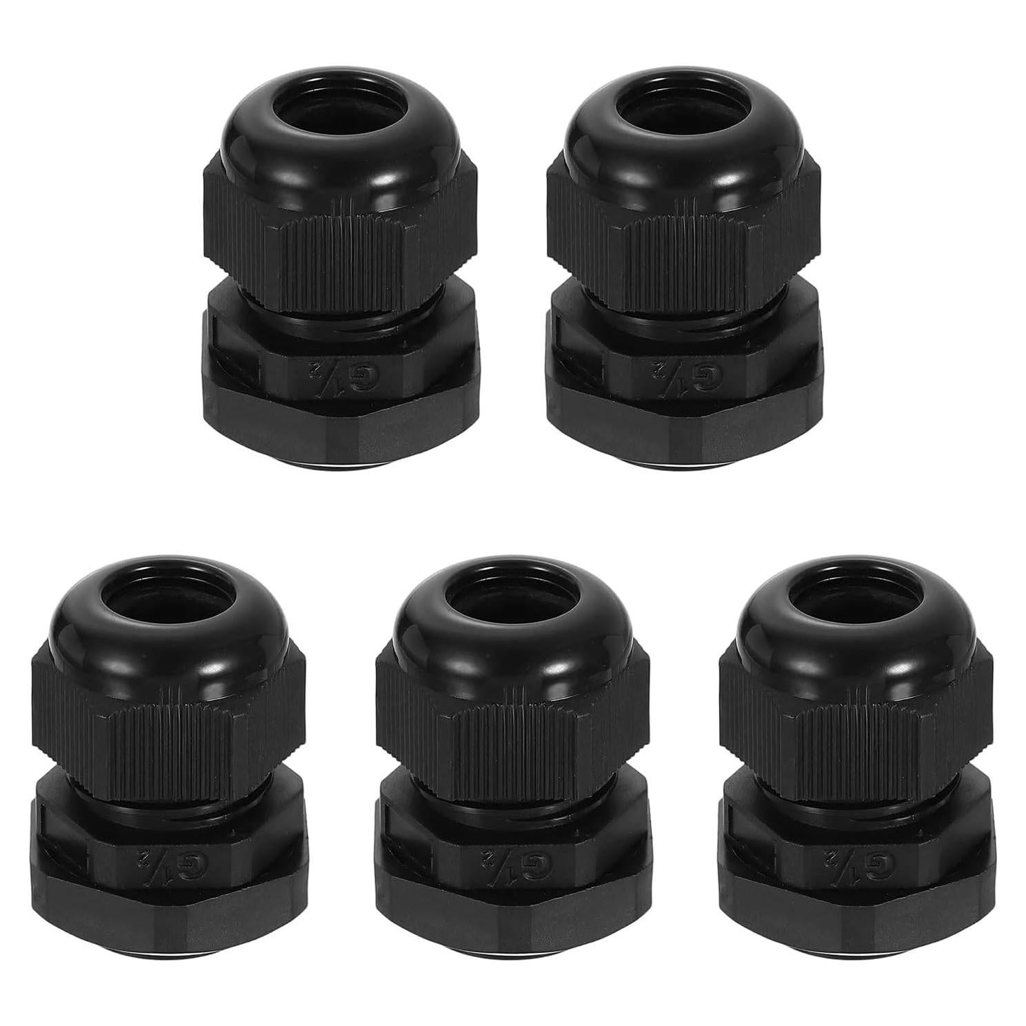 Conector de Cable Impermeable uxcell G 1/2 Nylon 5 Pcs 6-11mm