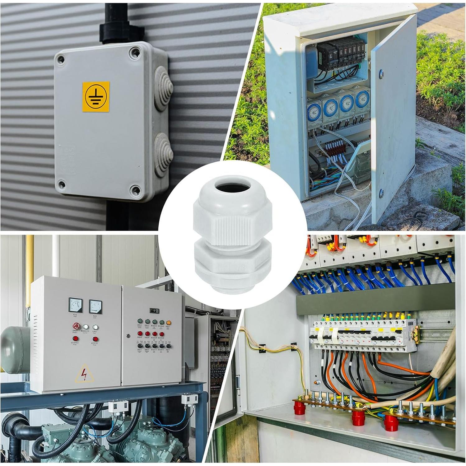 Abrazaderas de Cable de Nylon uxcell NPT 3/8" 3 Piezas 4-8mm